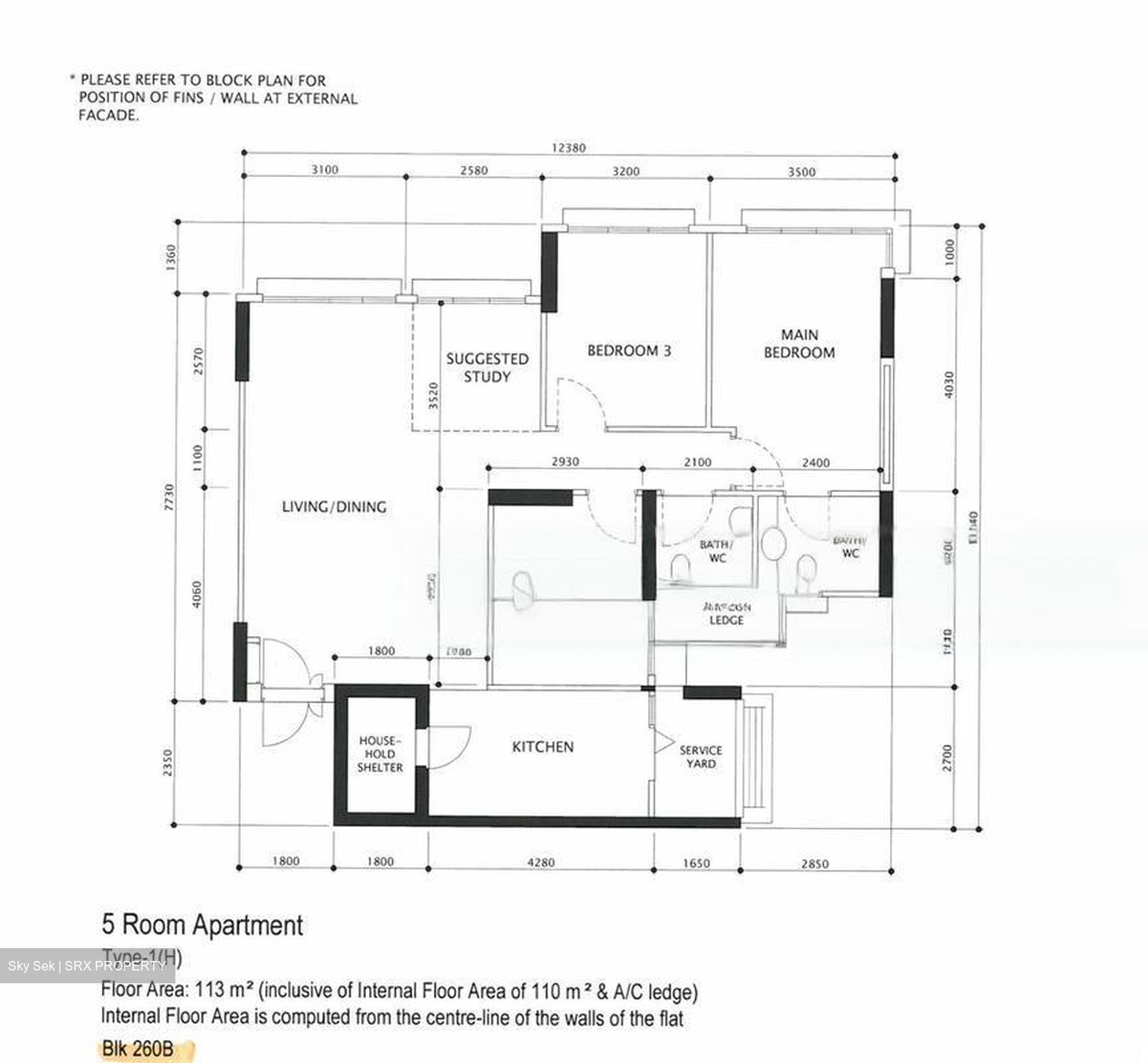 Blk 260B Kebun Baru Court (Ang Mo Kio), HDB 5 Rooms #466302341